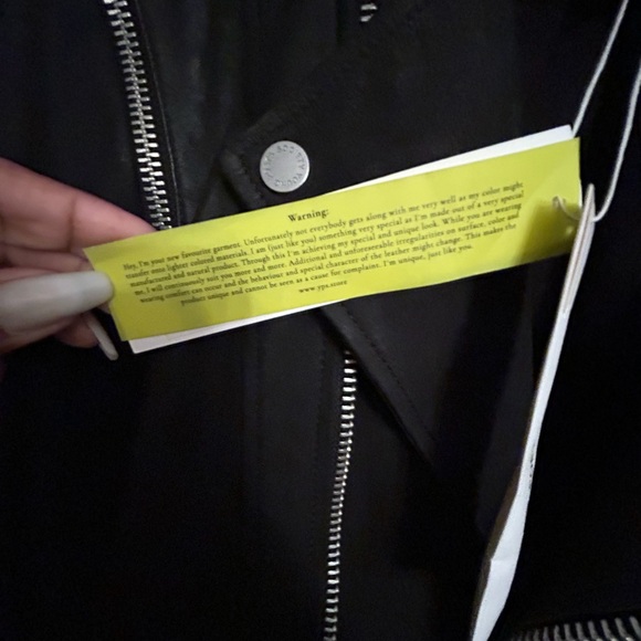 NEW Mens’ Classic Leather Biker Jacket Size S - Picture 7 of 16